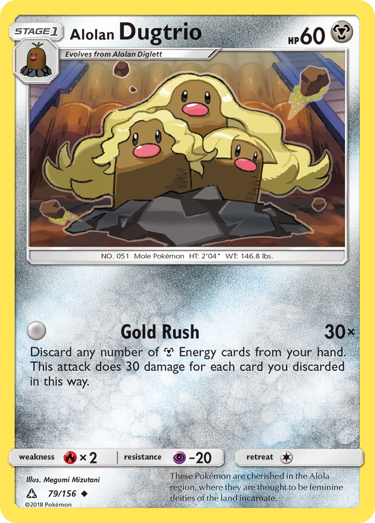 Alolan Dugtrio (79/156) [Sun & Moon: Ultra Prism] | Shuffle n Cut Hobbies & Games