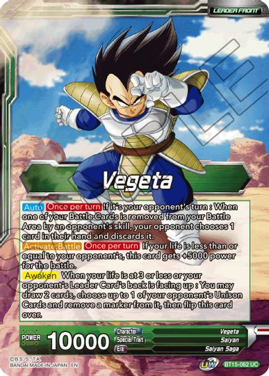 Vegeta // Vegeta, Destined Confrontation (BT15-062) [Saiyan Showdown Prerelease Promos] | Shuffle n Cut Hobbies & Games