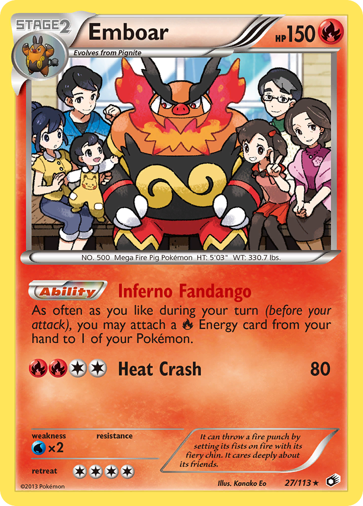 Emboar (27/113) (Theme Deck Exclusive) [Black & White: Legendary Treasures] | Shuffle n Cut Hobbies & Games