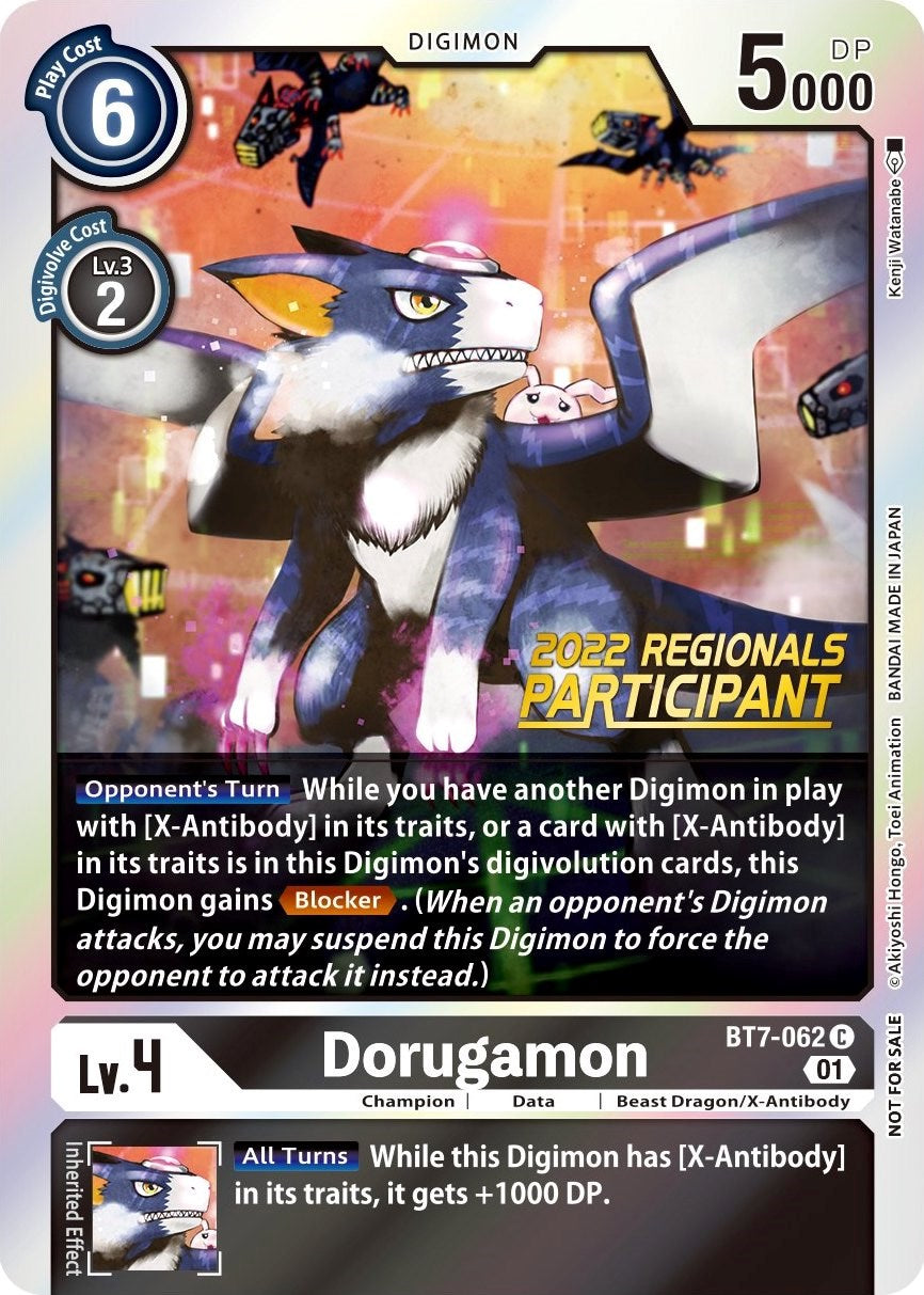 Dorugamon [BT7-062] (2022 Championship Offline Regional) (Online Participant) [Next Adventure Promos] | Shuffle n Cut Hobbies & Games