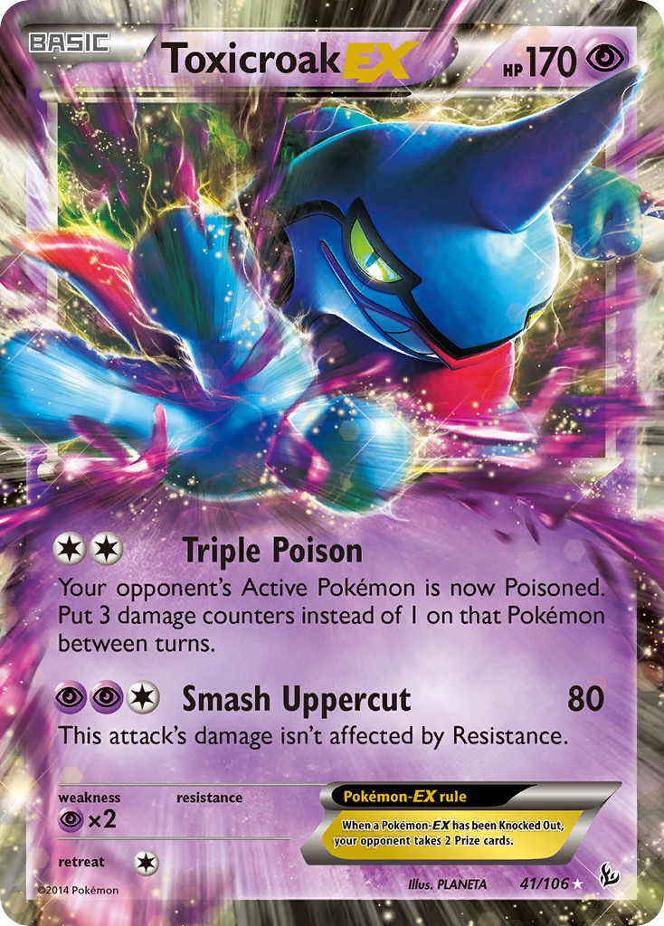 Toxicroak EX (41/106) [XY: Flashfire] | Shuffle n Cut Hobbies & Games