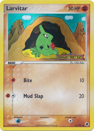 Larvitar (51/101) (Stamped) [EX: Dragon Frontiers] | Shuffle n Cut Hobbies & Games