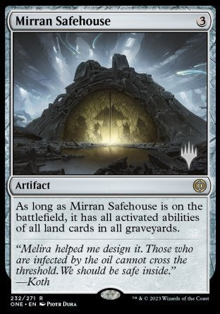 Mirran Safehouse (Promo Pack) [Phyrexia: All Will Be One Promos] | Shuffle n Cut Hobbies & Games