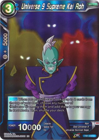 Universe 9 Supreme Kai Roh (Reprint) (TB1-034) [Battle Evolution Booster] | Shuffle n Cut Hobbies & Games