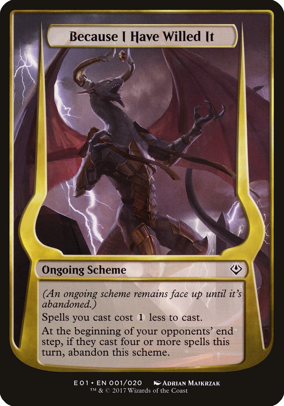 Because I Have Willed It (Schemes) [Archenemy: Nicol Bolas Schemes] | Shuffle n Cut Hobbies & Games