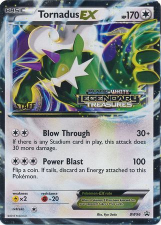 Tornadus EX (BW96) (Staff Prerelease Promo) [Black & White: Black Star Promos] | Shuffle n Cut Hobbies & Games