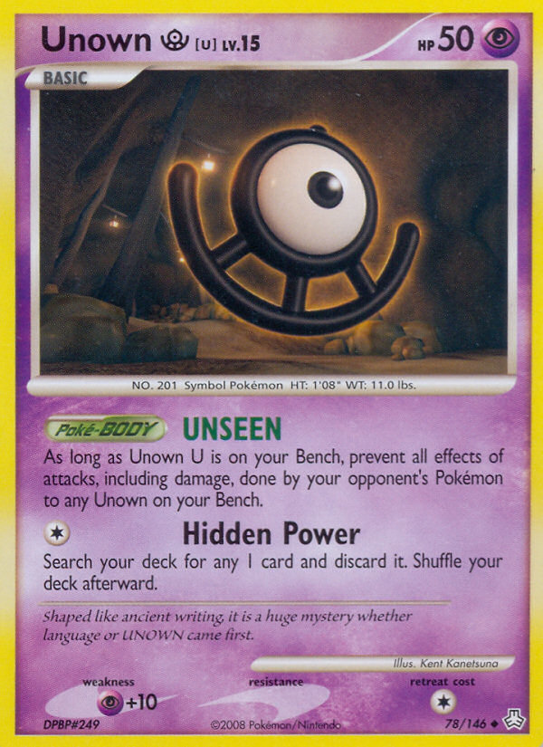 Unown U (78/146) [Diamond & Pearl: Legends Awakened] | Shuffle n Cut Hobbies & Games