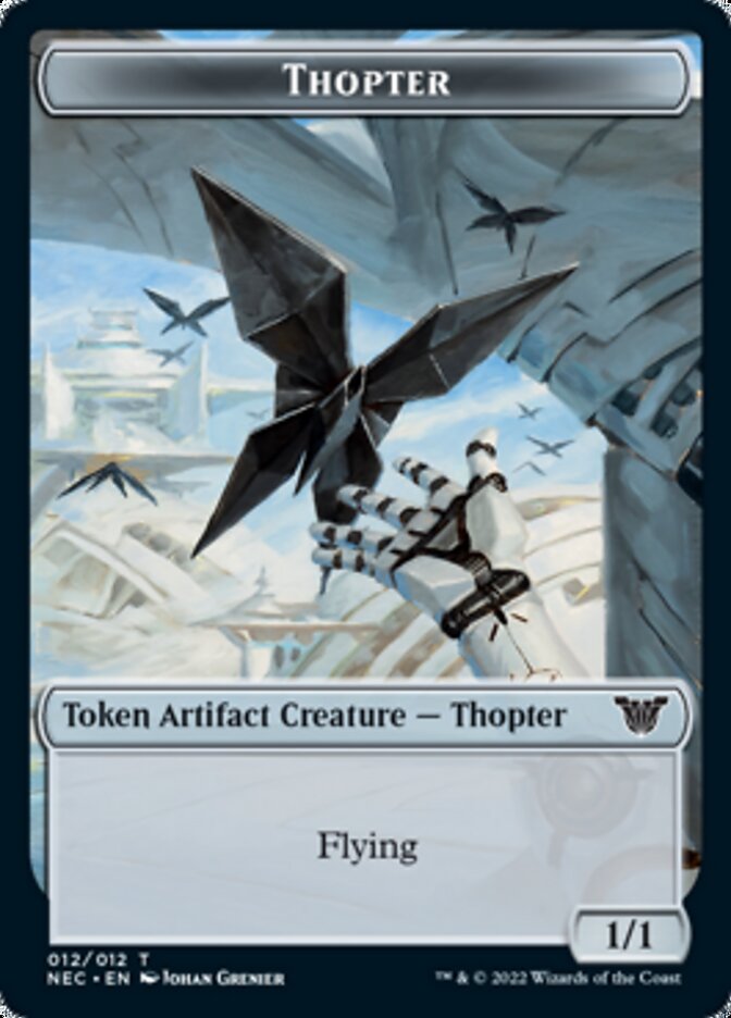 Thopter // Spirit (002) Double-Sided Token [Kamigawa: Neon Dynasty Commander Tokens] | Shuffle n Cut Hobbies & Games