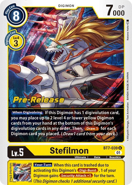 Stefilmon [BT7-039] [Next Adventure Pre-Release Cards] | Shuffle n Cut Hobbies & Games