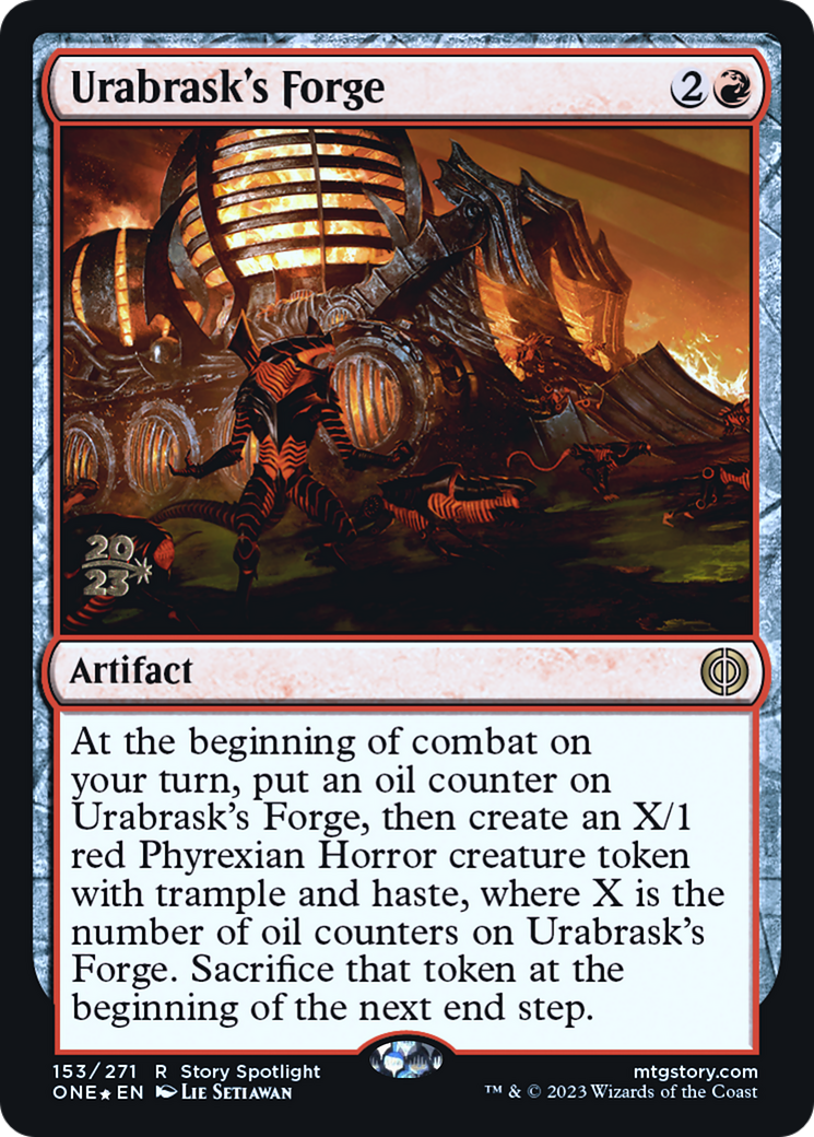 Urabrask's Forge [Phyrexia: All Will Be One Prerelease Promos] | Shuffle n Cut Hobbies & Games