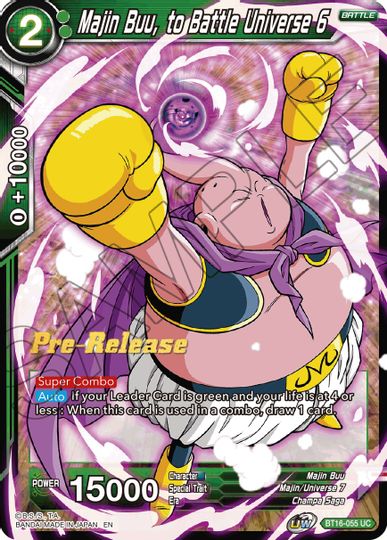 Majin Buu, to Battle Universe 6 (BT16-055) [Realm of the Gods Prerelease Promos] | Shuffle n Cut Hobbies & Games