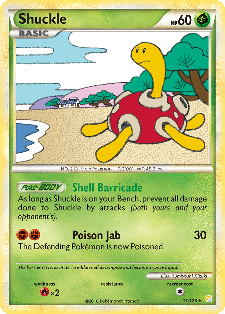 Shuckle (11/123) [HeartGold & SoulSilver: Base Set] | Shuffle n Cut Hobbies & Games