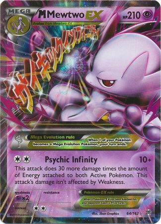 M Mewtwo EX (64/162) (Jumbo Card) [XY: BREAKthrough] | Shuffle n Cut Hobbies & Games