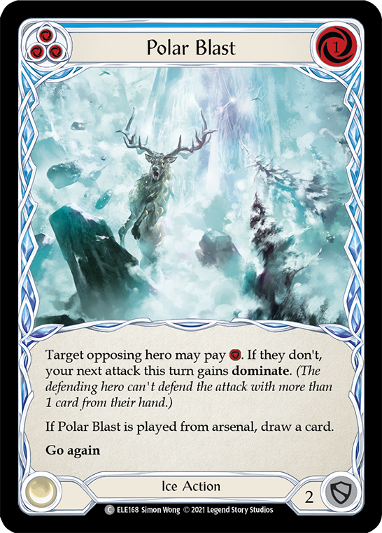 Polar Blast (Blue) [ELE168] (Tales of Aria)  1st Edition Rainbow Foil | Shuffle n Cut Hobbies & Games