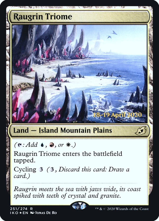 Raugrin Triome [Ikoria: Lair of Behemoths Prerelease Promos] | Shuffle n Cut Hobbies & Games