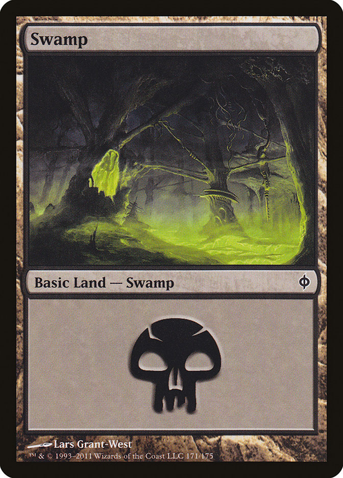 Swamp (171) [New Phyrexia] | Shuffle n Cut Hobbies & Games