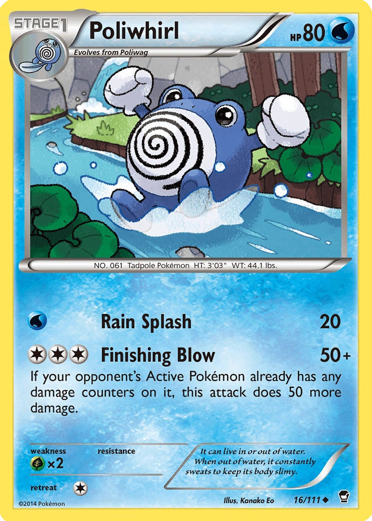 Poliwhirl (16/111) [XY: Furious Fists] | Shuffle n Cut Hobbies & Games