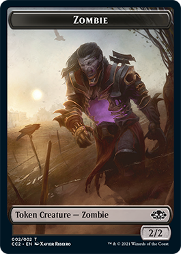 Snake // Zombie Double-Sided Token [Commander Collection: Black Tokens] | Shuffle n Cut Hobbies & Games