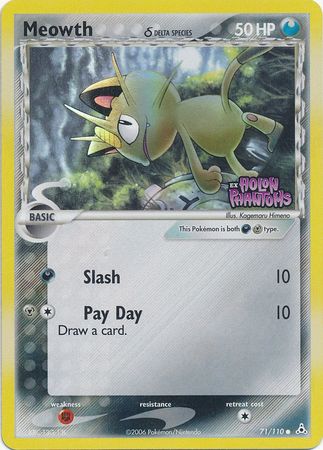 Meowth (71/110) (Delta Species) (Stamped) [EX: Holon Phantoms] | Shuffle n Cut Hobbies & Games