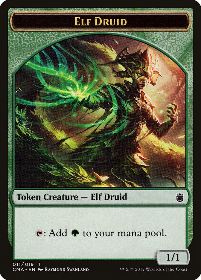 Elf Druid Token [Commander Anthology Tokens] | Shuffle n Cut Hobbies & Games