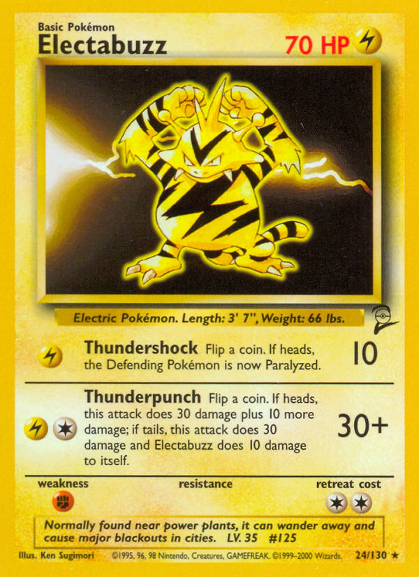 Electabuzz (24/130) [Base Set 2] | Shuffle n Cut Hobbies & Games