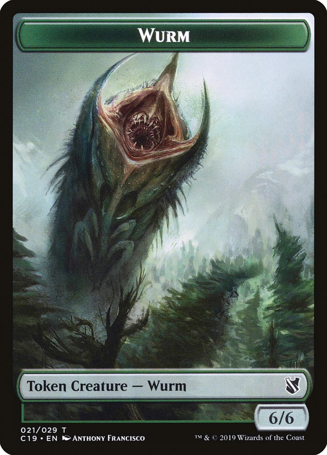 Beast (014) // Wurm Double-Sided Token [Commander 2019 Tokens] | Shuffle n Cut Hobbies & Games