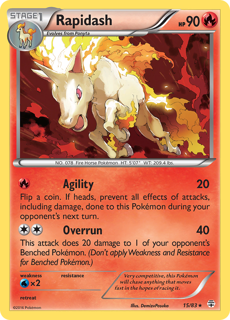 Rapidash (15/83) [XY: Generations] | Shuffle n Cut Hobbies & Games