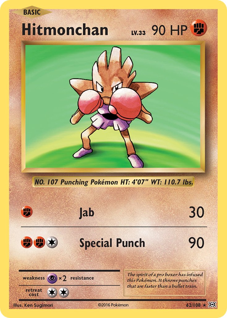 Hitmonchan (62/108) (Theme Deck Exclusive) [XY: Evolutions] | Shuffle n Cut Hobbies & Games