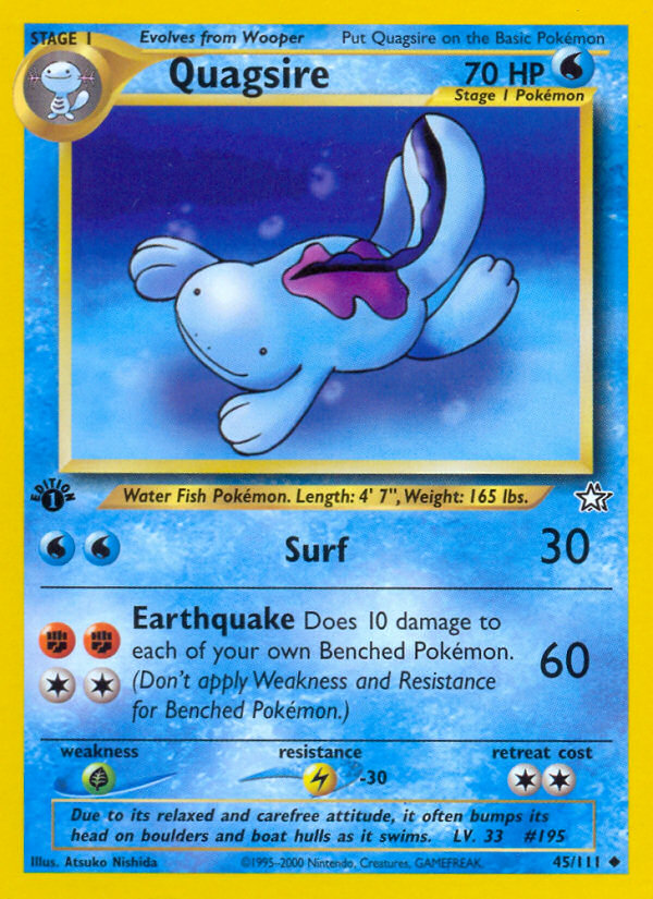 Quagsire (45/111) [Neo Genesis 1st Edition] | Shuffle n Cut Hobbies & Games