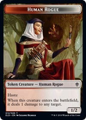 Human Rogue // Food (18) Double-Sided Token [Throne of Eldraine Tokens] | Shuffle n Cut Hobbies & Games