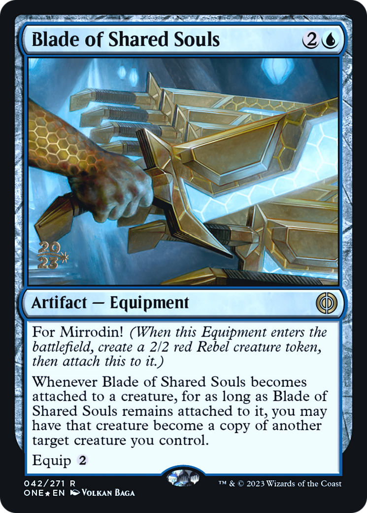 Blade of Shared Souls [Phyrexia: All Will Be One Prerelease Promos] | Shuffle n Cut Hobbies & Games