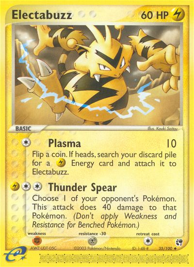 Electabuzz (35/100) [EX: Sandstorm] | Shuffle n Cut Hobbies & Games