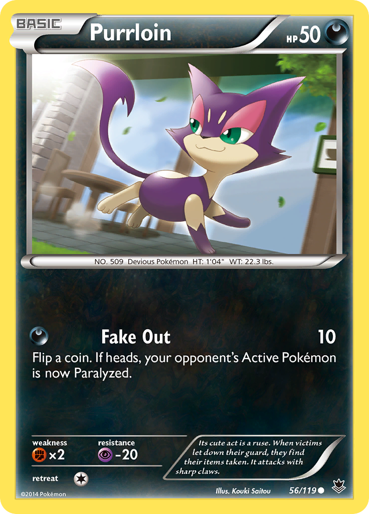 Purrloin (56/119) [XY: Phantom Forces] | Shuffle n Cut Hobbies & Games