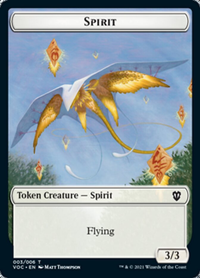 Spirit (003) // Thopter Double-Sided Token [Innistrad: Crimson Vow Commander Tokens] | Shuffle n Cut Hobbies & Games