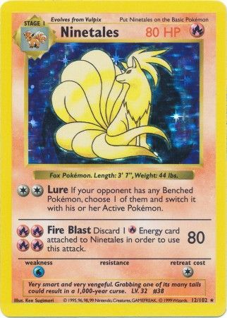 Ninetales (12/102) [Base Set Shadowless Unlimited] | Shuffle n Cut Hobbies & Games