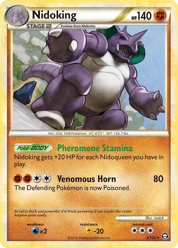 Nidoking (6/102) (Theme Deck Exclusive) [HeartGold & SoulSilver: Triumphant] | Shuffle n Cut Hobbies & Games