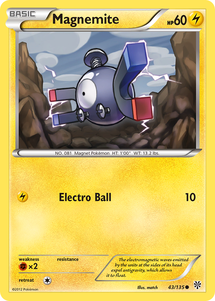 Magnemite (43/135) [Black & White: Plasma Storm] | Shuffle n Cut Hobbies & Games