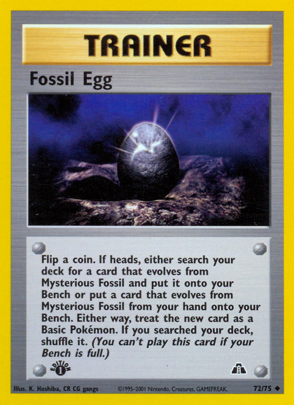 Fossil Egg (72/75) [Neo Discovery 1st Edition] | Shuffle n Cut Hobbies & Games