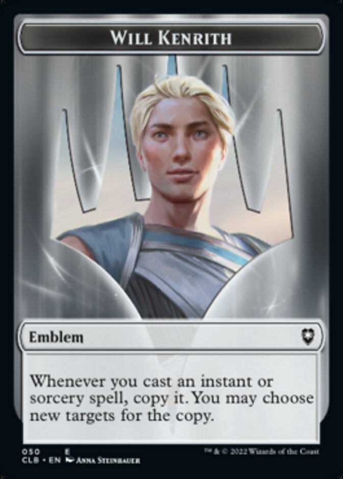 Will Kenrith Emblem // Copy Double-Sided Token [Commander Legends: Battle for Baldur's Gate Tokens] | Shuffle n Cut Hobbies & Games