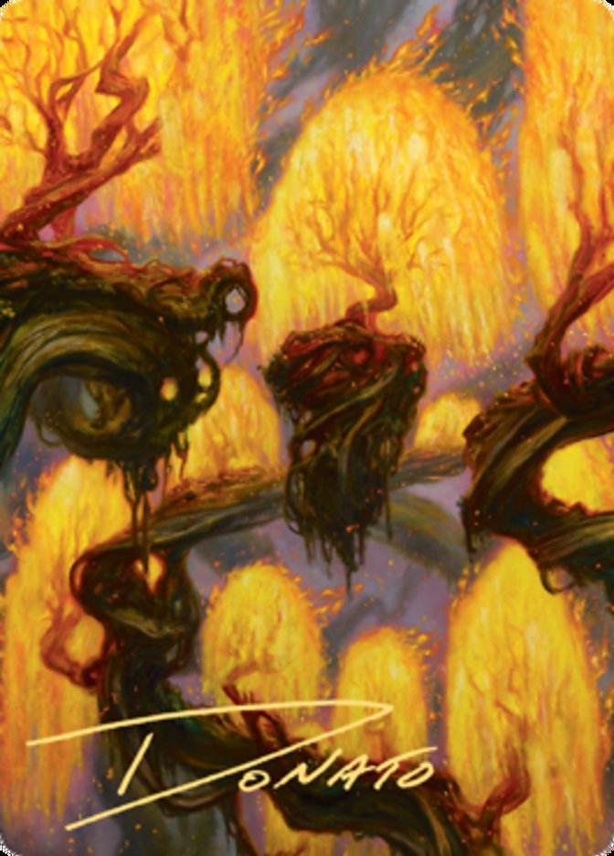 Grove of the Burnwillows Art Card (Gold-Stamped Signature) [Zendikar Rising Art Series] | Shuffle n Cut Hobbies & Games