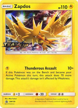 Zapdos (SM159) (Staff) [Sun & Moon: Black Star Promos] | Shuffle n Cut Hobbies & Games