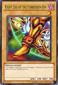 Right Leg of the Forbidden One (Green) [DL11-EN002] Rare | Shuffle n Cut Hobbies & Games