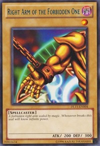 Right Arm of the Forbidden One (Blue) [DL11-EN004] Rare | Shuffle n Cut Hobbies & Games