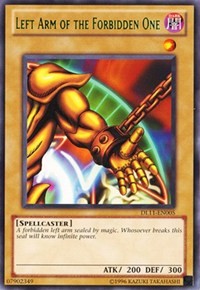 Left Arm of the Forbidden One (Green) [DL11-EN005] Rare | Shuffle n Cut Hobbies & Games