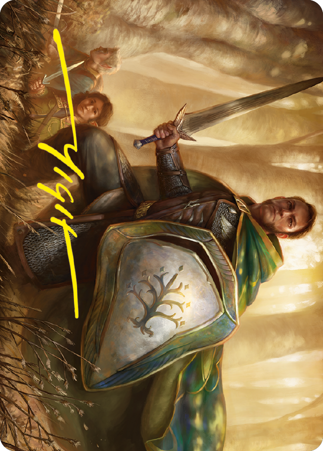 Boromir, Warden of the Tower Art Card (Gold-Stamped Signature) [The Lord of the Rings: Tales of Middle-earth Art Series] | Shuffle n Cut Hobbies & Games