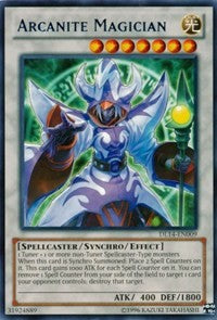 Arcanite Magician (Blue) [DL14-EN009] Rare | Shuffle n Cut Hobbies & Games