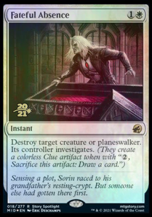 Fateful Absence [Innistrad: Midnight Hunt Prerelease Promos] | Shuffle n Cut Hobbies & Games