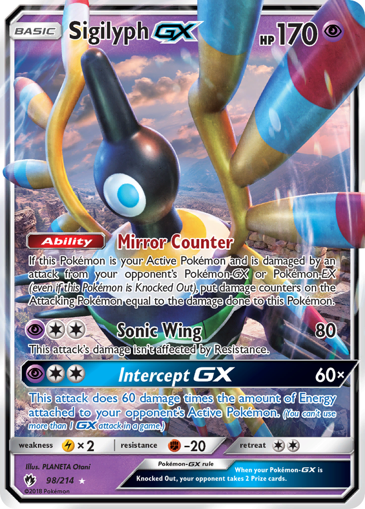 Sigilyph GX (98/214) [Sun & Moon: Lost Thunder] | Shuffle n Cut Hobbies & Games