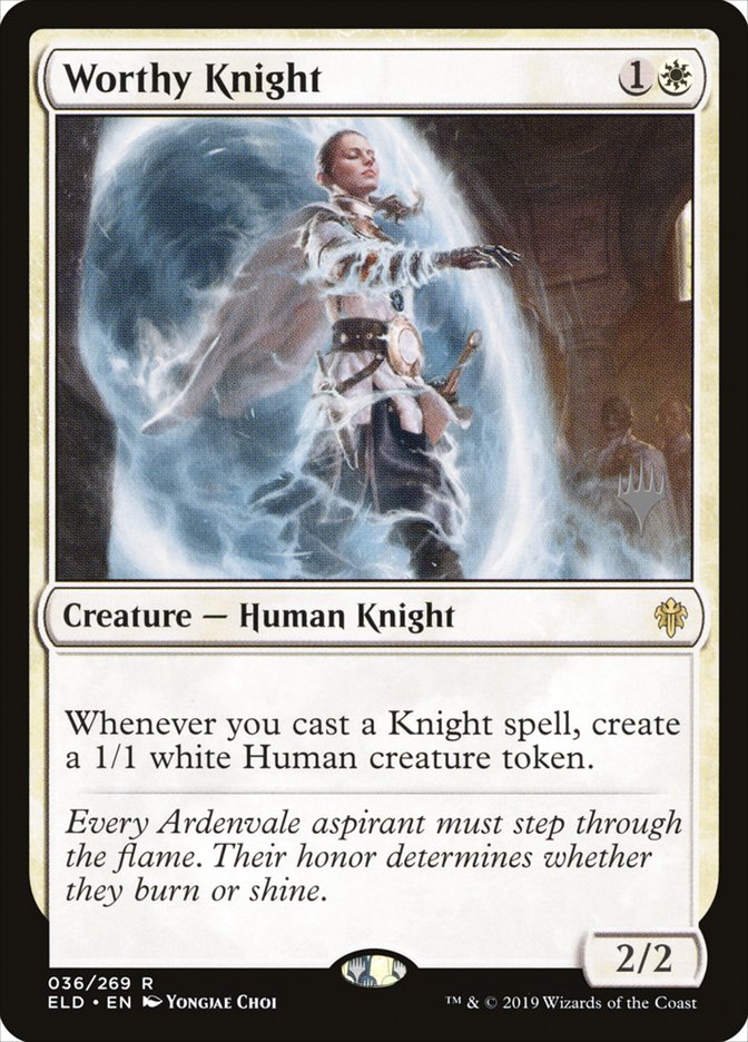 Worthy Knight (Promo Pack) [Throne of Eldraine Promos] | Shuffle n Cut Hobbies & Games