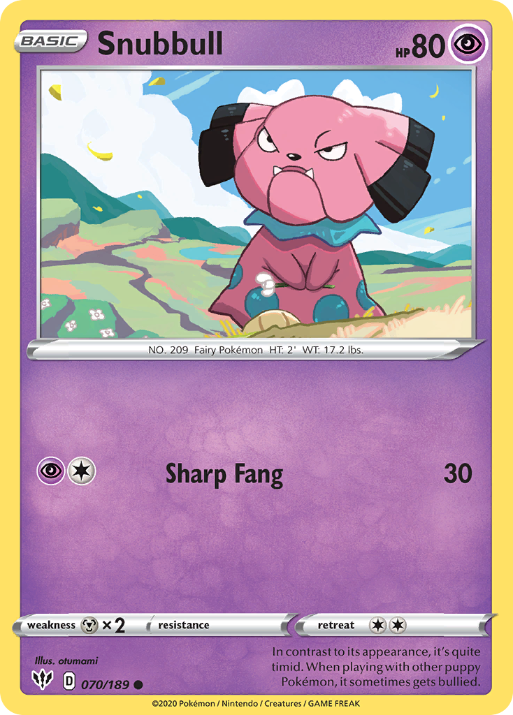 Snubbull (070/189) [Sword & Shield: Darkness Ablaze] | Shuffle n Cut Hobbies & Games